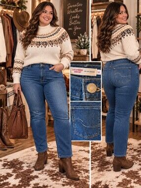 Levi Strauss Women’s Mid Rise Straight Jeans Size 18 NWT